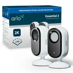 Arlo Essential 3 2K – Overvåkingskamera innendørs 2-pk.