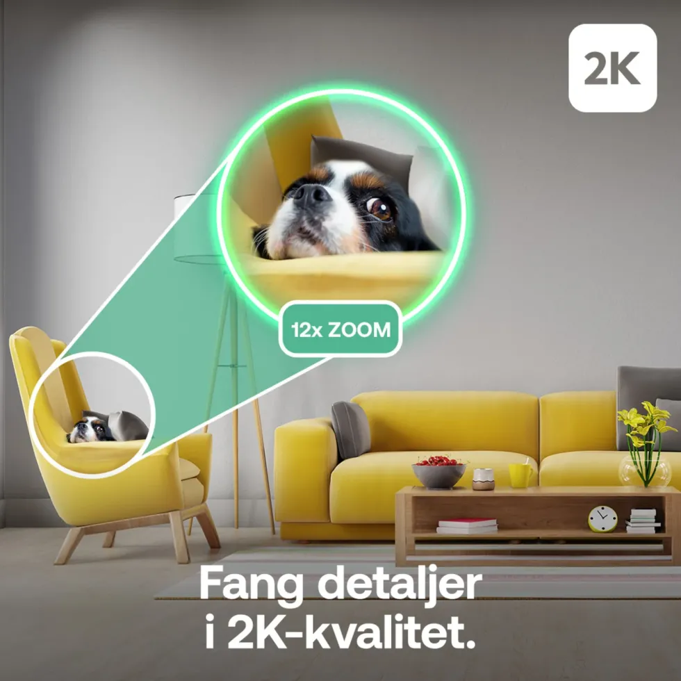 Arlo Essential 3 2K PTZ – Overvåkingskamera innendørs 2-pk.