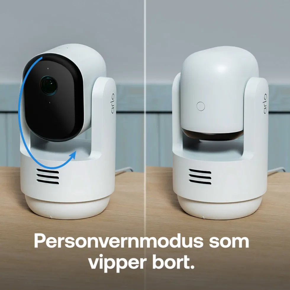 Arlo Essential 3 2K PTZ – Overvåkingskamera innendørs 2-pk.