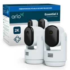 Arlo Essential 3 2K PTZ – Overvåkingskamera innendørs 2-pk.