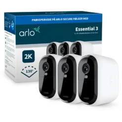 Arlo Essential 3 XL 2K – Trådløst overvåkingskamera 3-pk.
