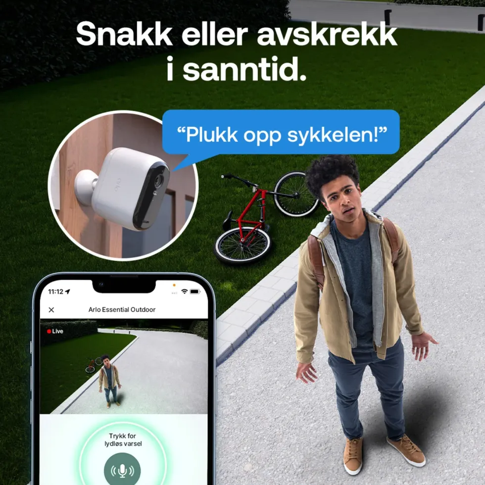 Arlo Essential 3 XL 2K – Trådløst overvåkingskamera 2-pk.
