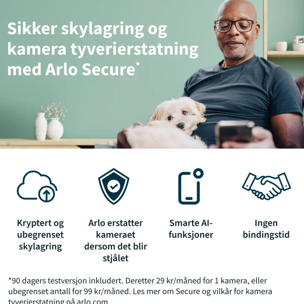 Arlo Pro 4 Spotlight – Trådløst overvåkingskamera 4-pk.