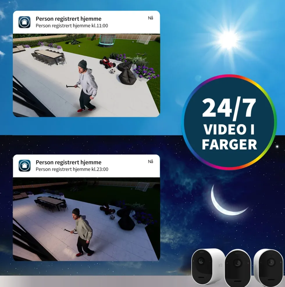Arlo Pro 5 Spotlight – Trådløst overvåkingskamera 2-pk.