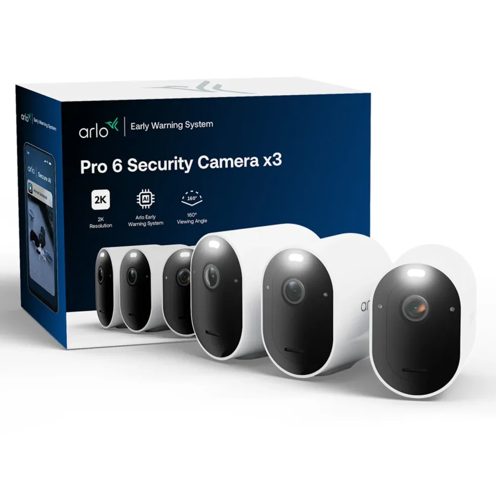 Arlo Pro 6 – Trådløst overvåkingskamera 3-pk.