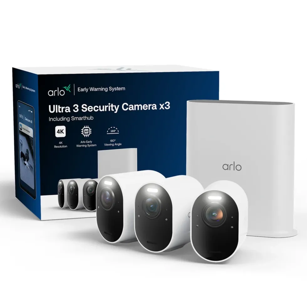 Arlo Ultra 3 4K – Trådløst overvåkingskamera 3-pk.