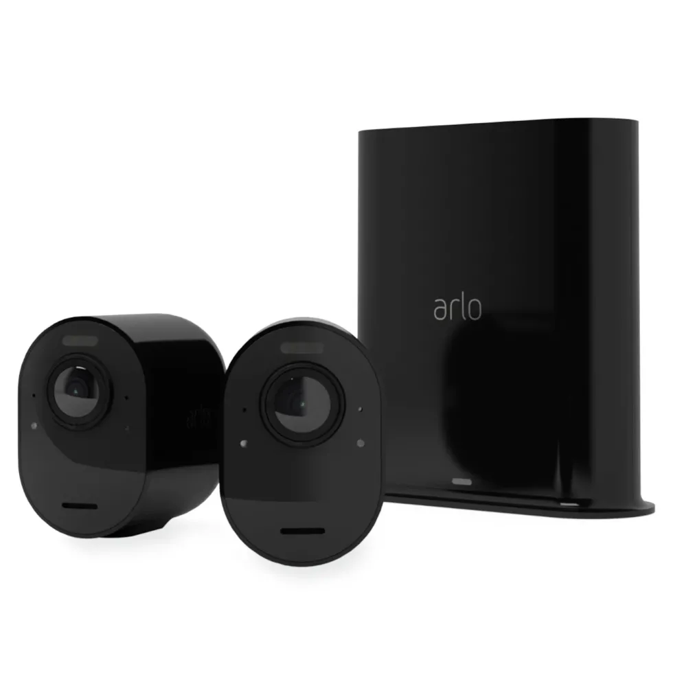 Arlo Ultra 2 Spotlight – Trådløst overvåkingskamera 2-pk. Svart