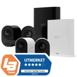 Arlo Ultra 2 Spotlight – Trådløst overvåkingskamera 2-pk. Svart