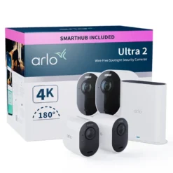 Arlo Ultra 2 Spotlight – Trådløst overvåkingskamera 2-pk. Hvit