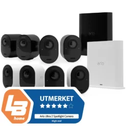 Arlo Ultra 2 Spotlight – Trådløst overvåkingskamera 4-pk. Svart