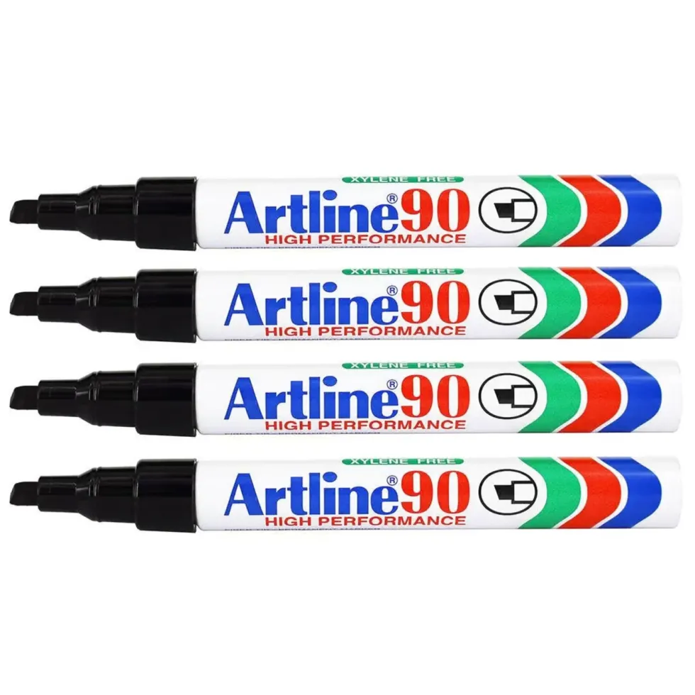 Artline Merkepenn 90 - Svart 4-pk.