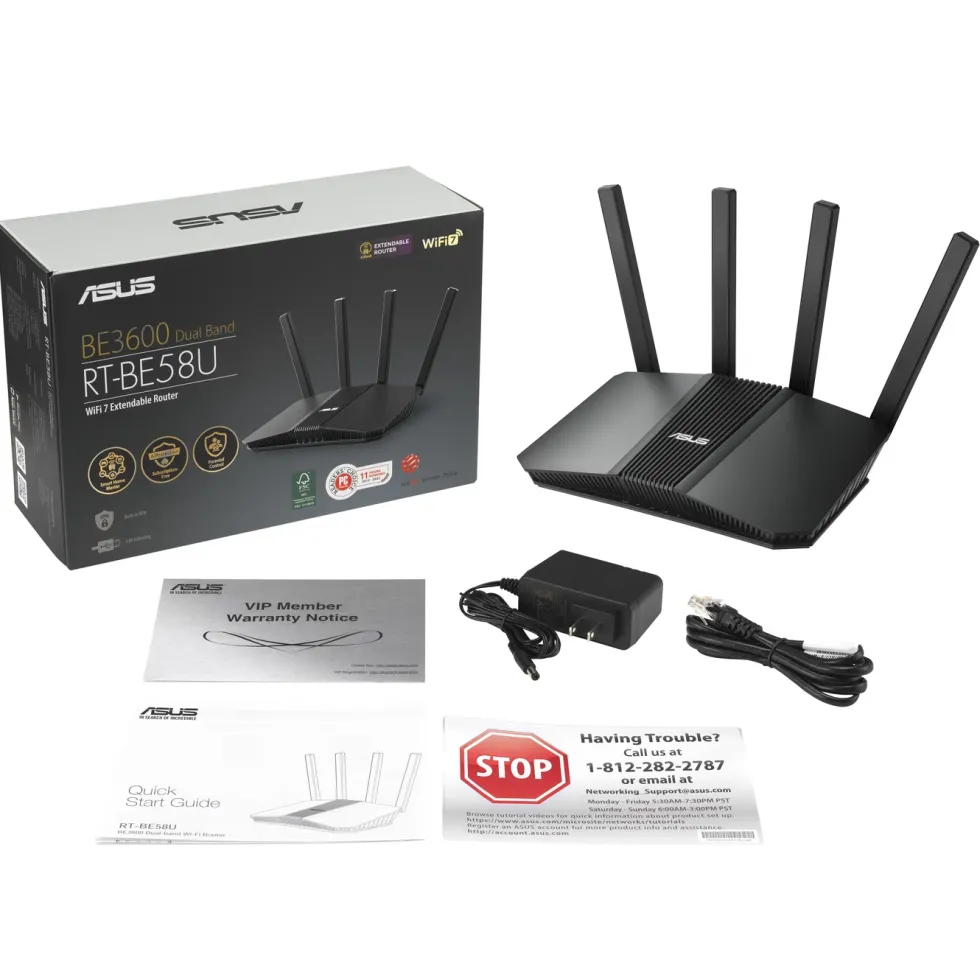 Asus RT-BE58U Trådløs ruter BE3600