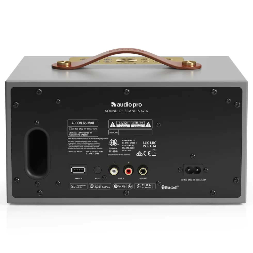 Audio Pro Addon C5 MkII Trådløs multiroom-høyttaler - Grå