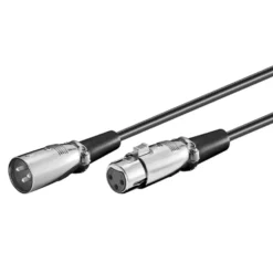 Balansert XLR-kabel 2 m, Svart