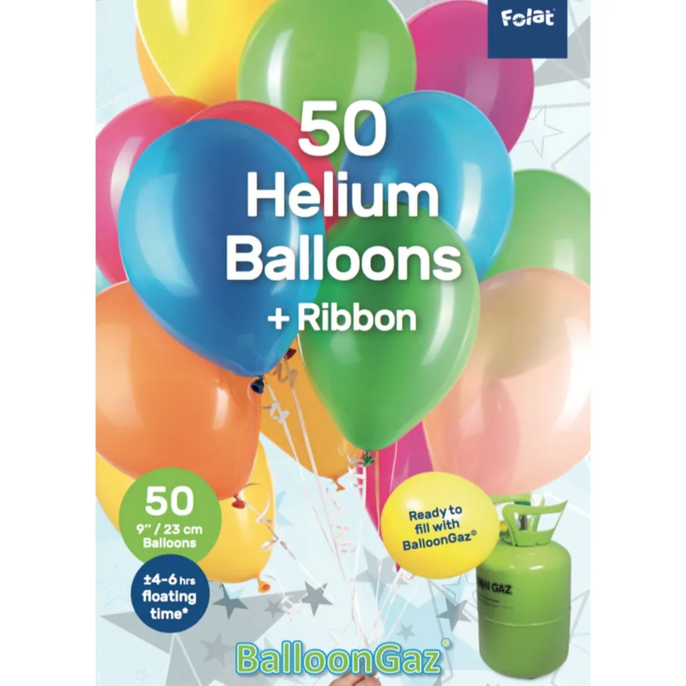 Ballonger i blandede farger 50-pk.