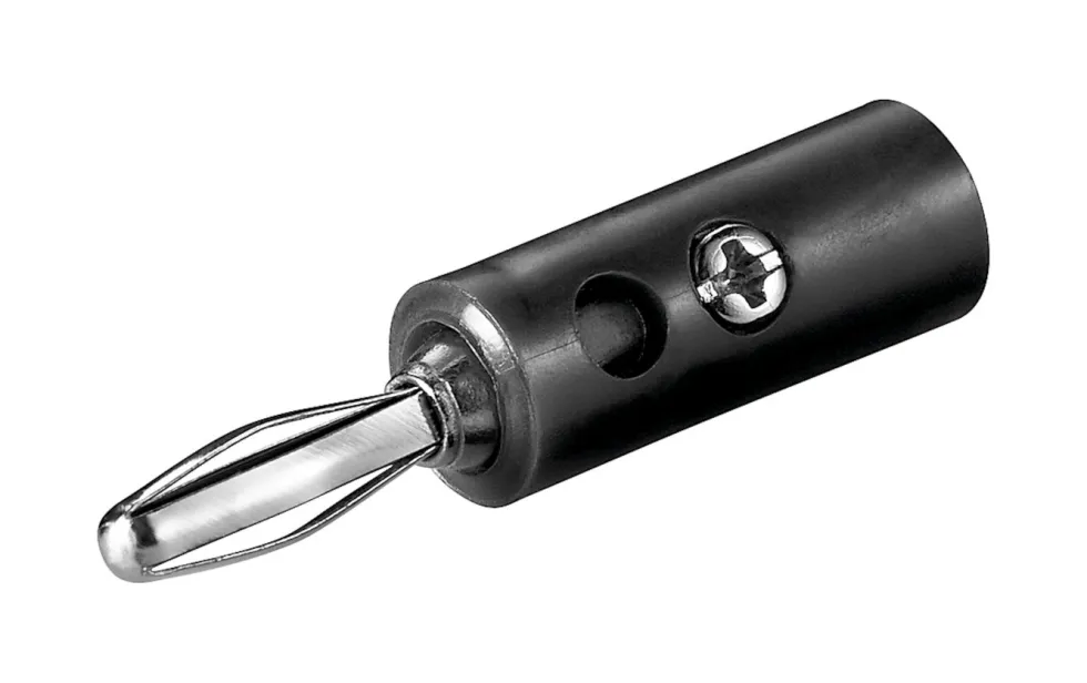 Bananplugg 4 mm Svart