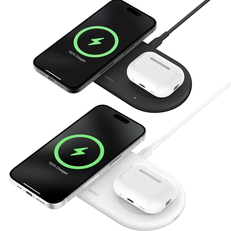 Belkin BoostCharge Pro 2-i-1 med Qi2 15 W Svart
