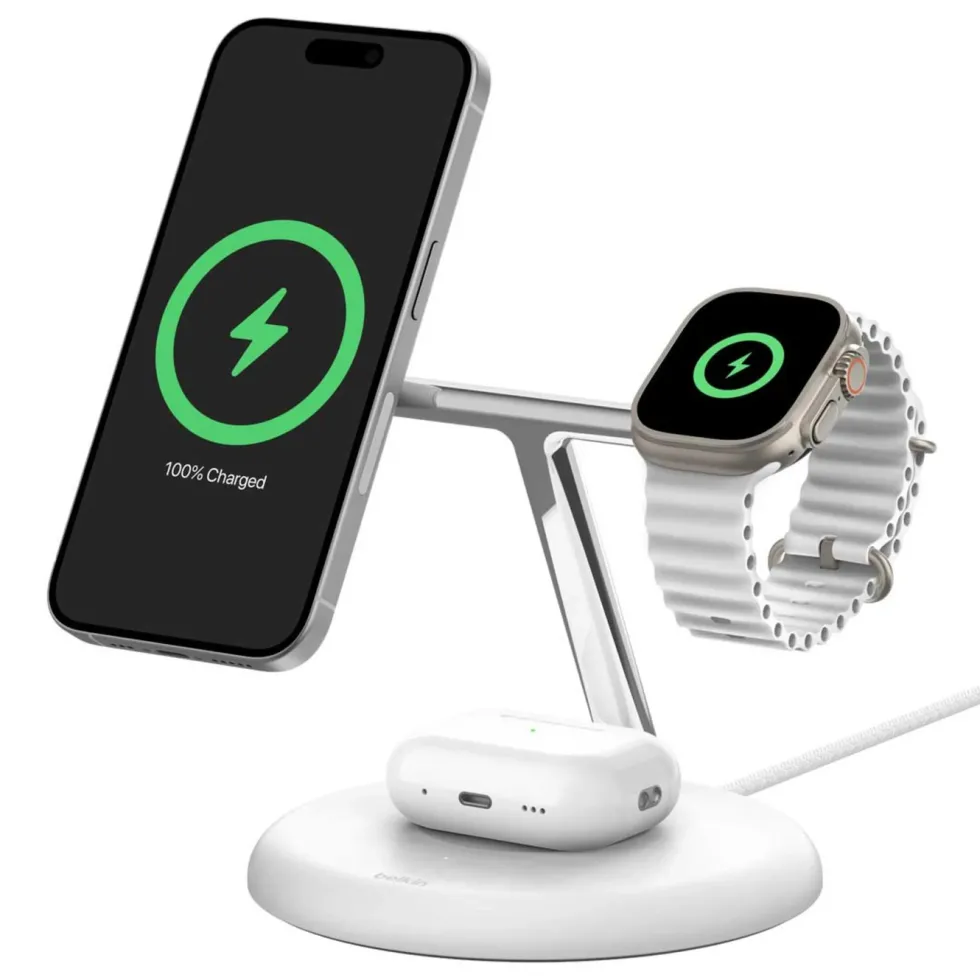 Belkin 3-i-1 Qi2 og Magsafe