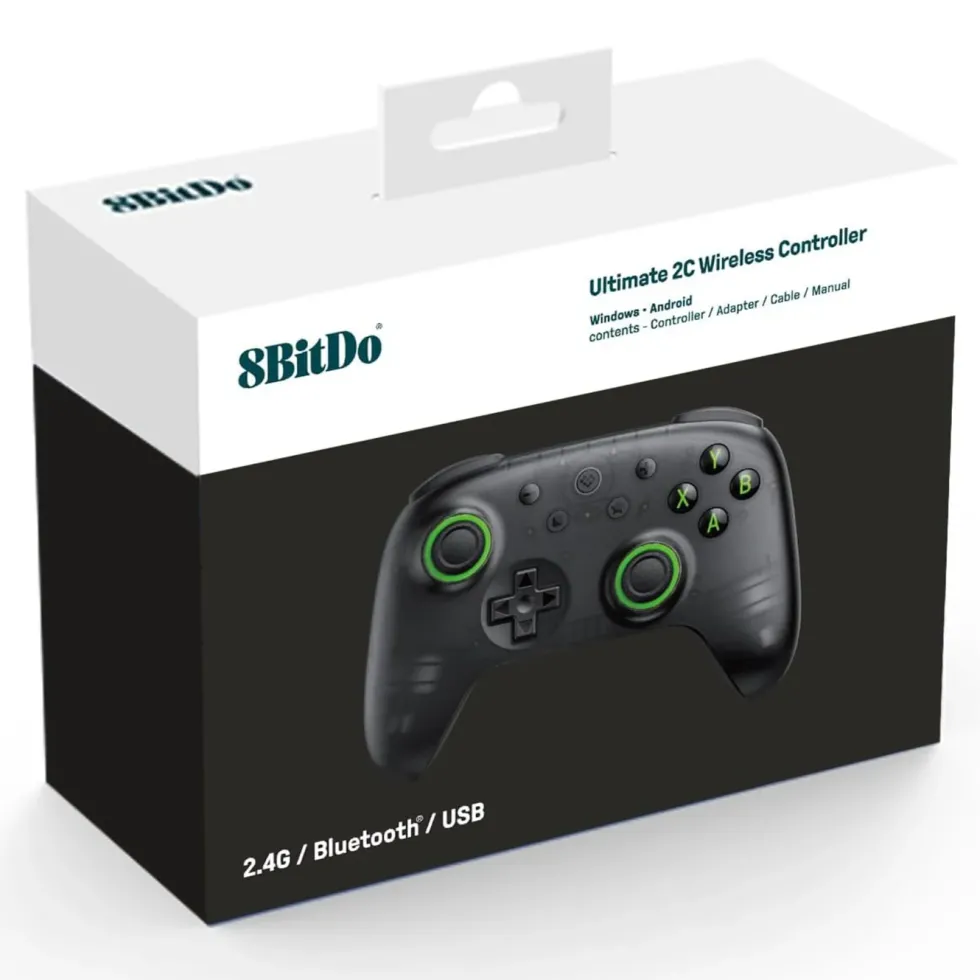 8Bitdo Ultimate 2C trådløs håndkontroller – Transparent Black