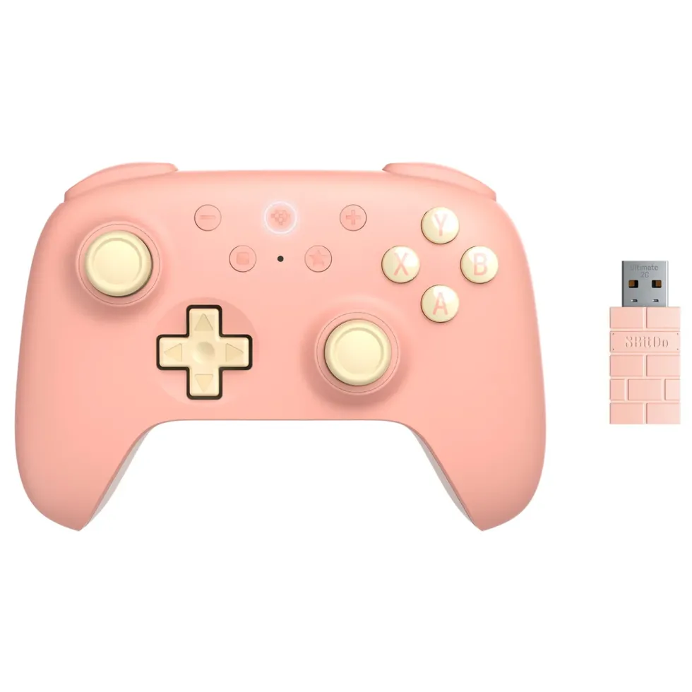 8Bitdo Ultimate 2C Trådløs håndkontroller med Hall Effect Peach