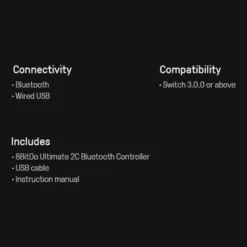 8Bitdo Ultimate 2C Trådløs håndkontroll for Nintendo Switch Blå