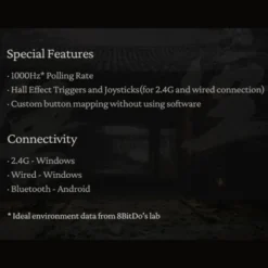 8Bitdo Ultimate 2C Trådløs håndkontroller med Hall Effect Svart