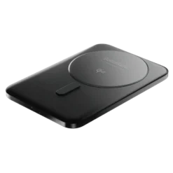 BMX Ultratynt magnetisk Qi2-powerbank 5000 mAh, semi-solid-state i titan Black