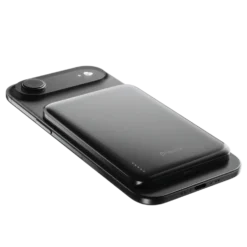 BMX Ultratynt magnetisk Qi2-powerbank 5000 mAh, semi-solid-state i titan Black