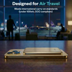 BMX Ultratynt magnetisk Qi2-powerbank 5000 mAh, semi-solid-state i titan Gold