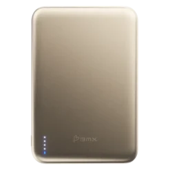 BMX Ultratynt magnetisk Qi2-powerbank 5000 mAh, semi-solid-state i titan Gold