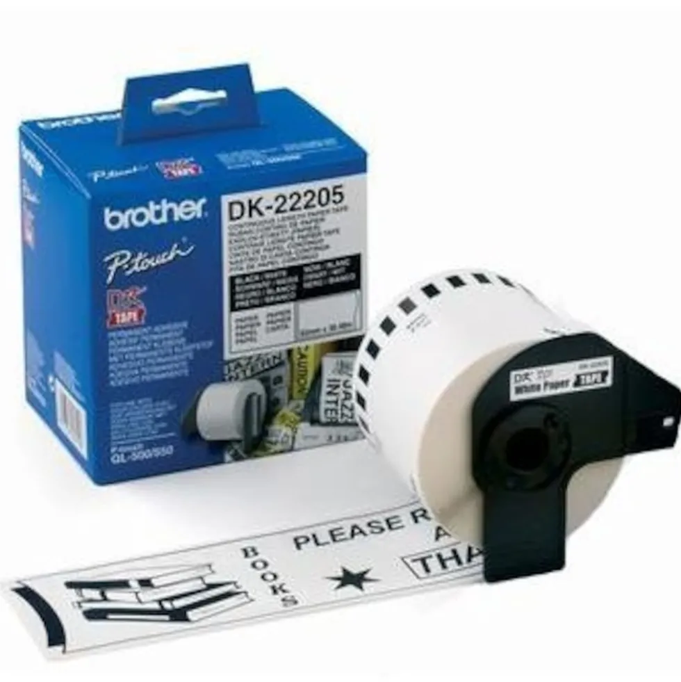 Brother DK-etikettpapir 62 mm DK22205