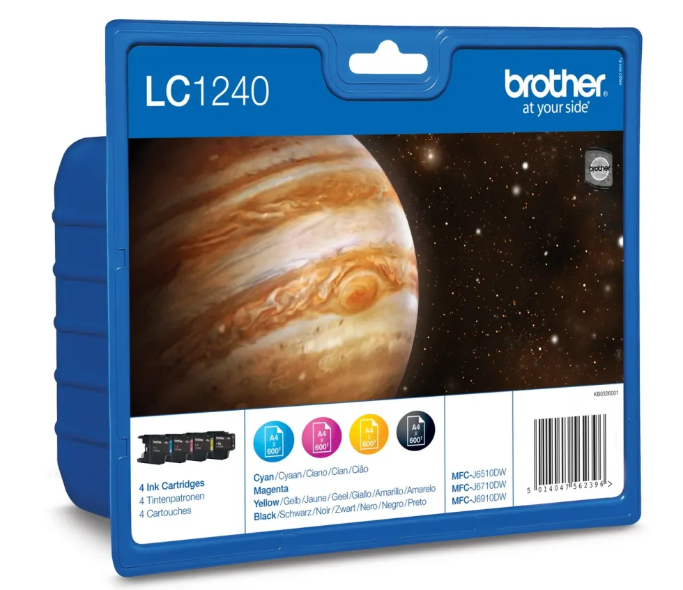 Brother LC1240 blekkpatroner, 4-pakk