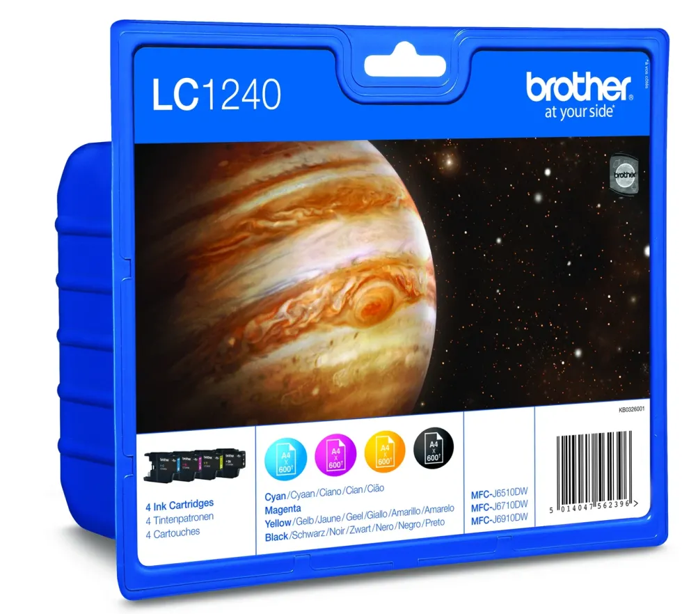 Brother LC1240 blekkpatroner, 4-pakk