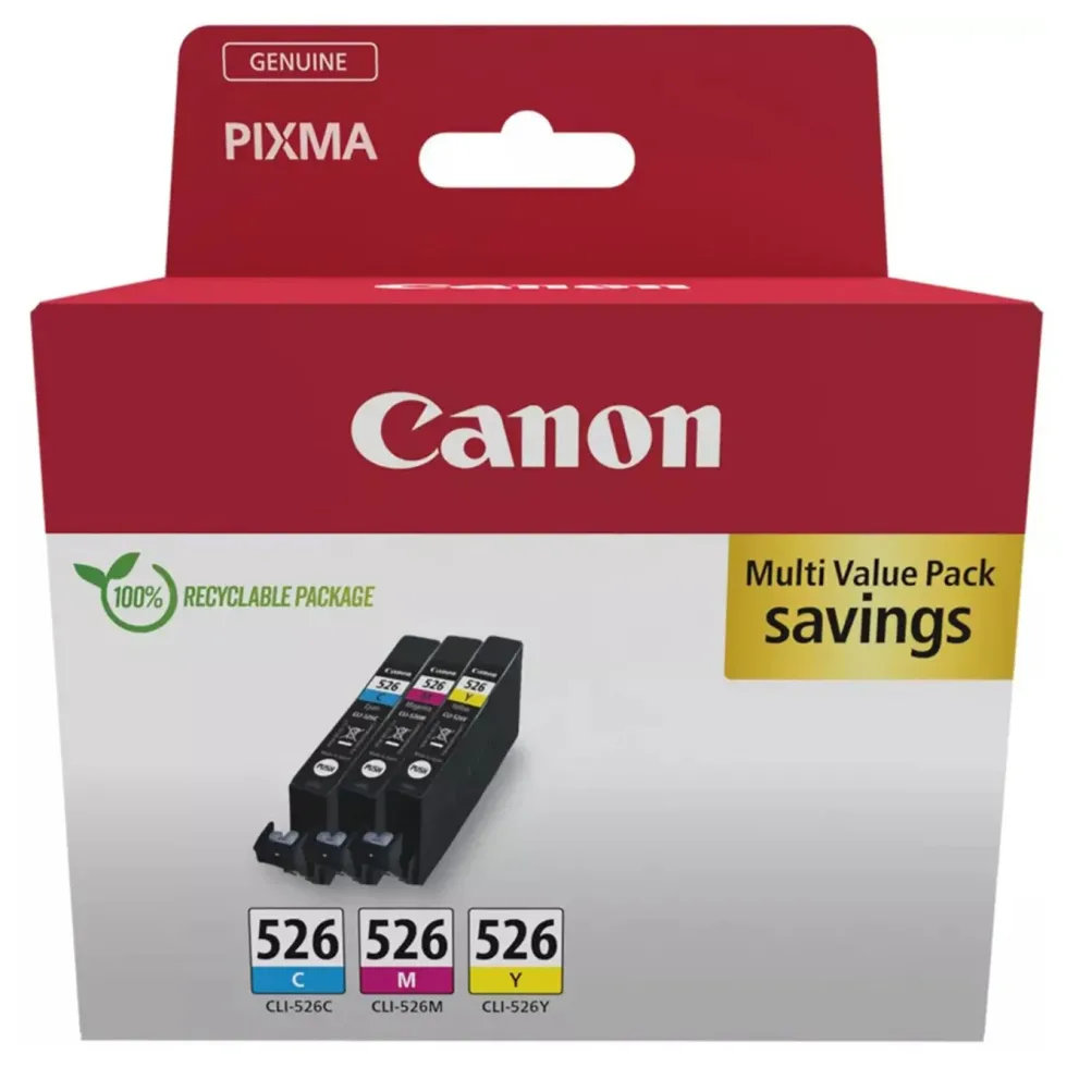 Canon CLI-526 Blekkpatroner, 3-pakning