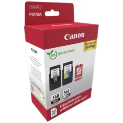 Canon PG-560 og CL-561 Blekkpatro 2-pakning med fotopapir