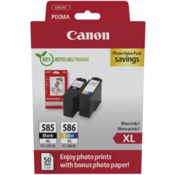 Canon PG-585XL/CL-586XL blekkpatroner med fotopapir
