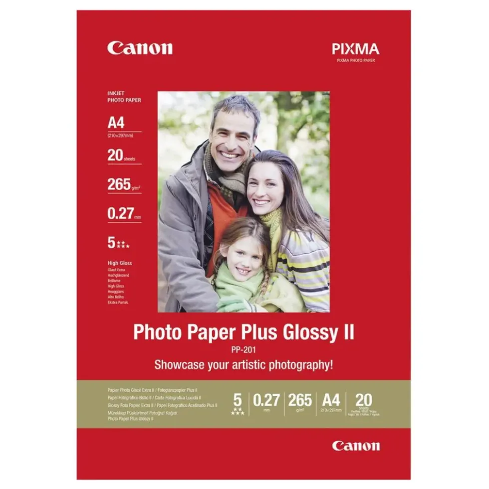 Canon Pus Glossy II Fotopapir A4 20-pk.