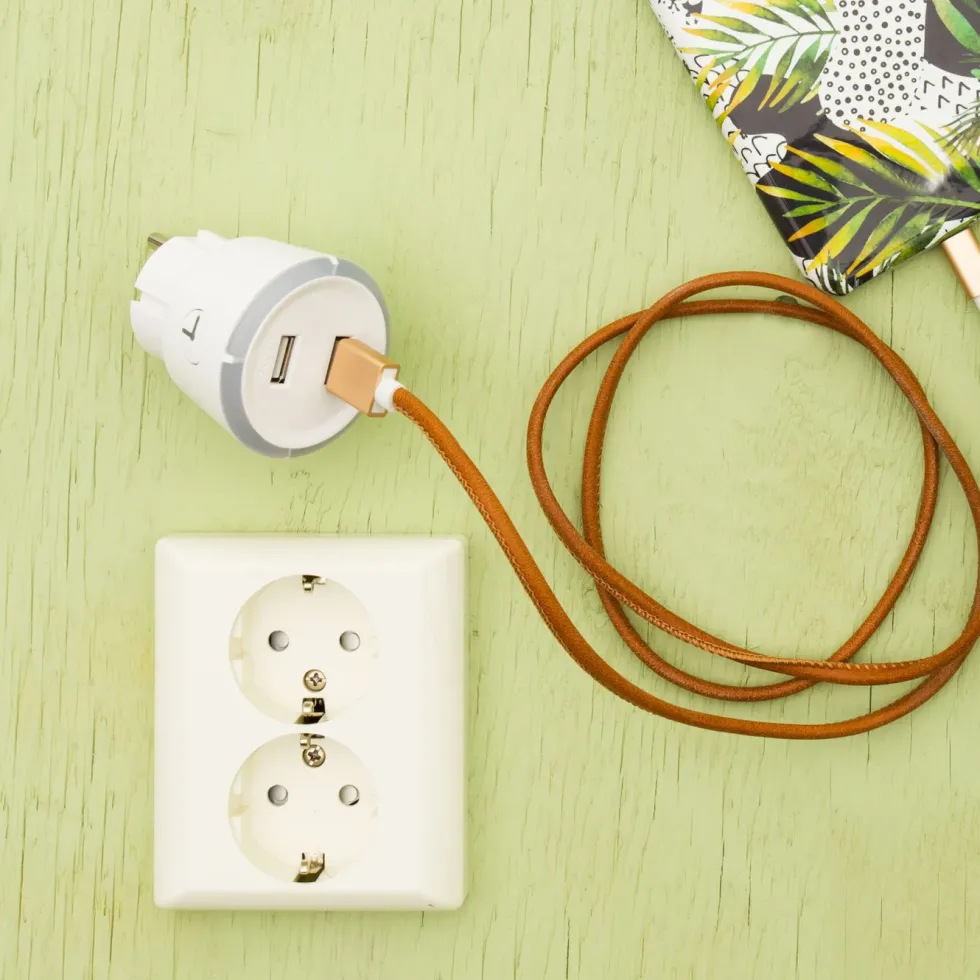 Capidi USB-sikkerhetstimer med to porter - 3,4 A Hvit