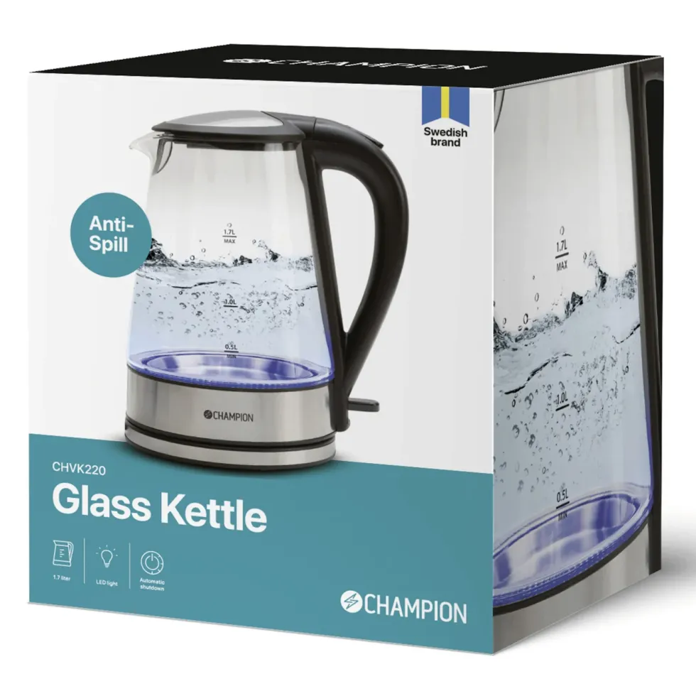 Champion Vannkoker med glasskanne