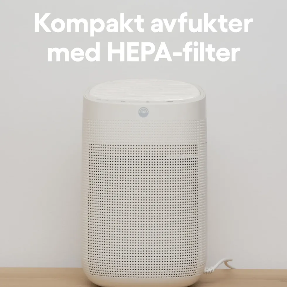 Cleverio AD100 Kompakt avfukter med HEPA-filter