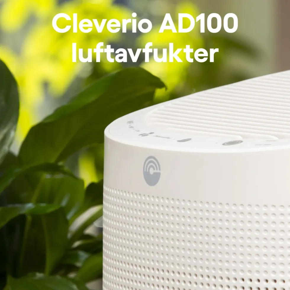 Cleverio AD100 Kompakt avfukter med HEPA-filter
