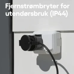 Cleverio Mini-fjernstrømbryter for utendørsbruk 3000 W 4-pk.
