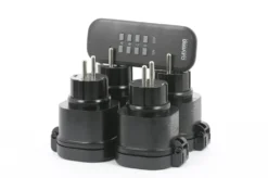 Cleverio Mini-fjernstrømbryter for utendørsbruk 3000 W 4-pk.