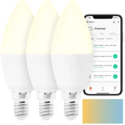Cleverio Smart E14 LED-pære 470 lm 3-pk.