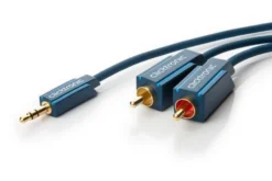 Clicktronic Lydkabel 3,5 mm til 2x RCA 1 m