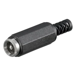 DC-kontakt med midtpinne og loddetilkobling 5,5x2,1 mm