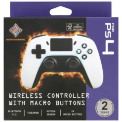 Deltaco Trådløs håndkontroller for PS4 og PC Hvit