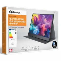 Denver Bærbar Full HD-skjerm med USB-C og IPS-panel 15,6