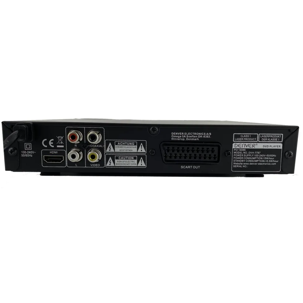 Denver DVD-spiller med SCART og HDMI