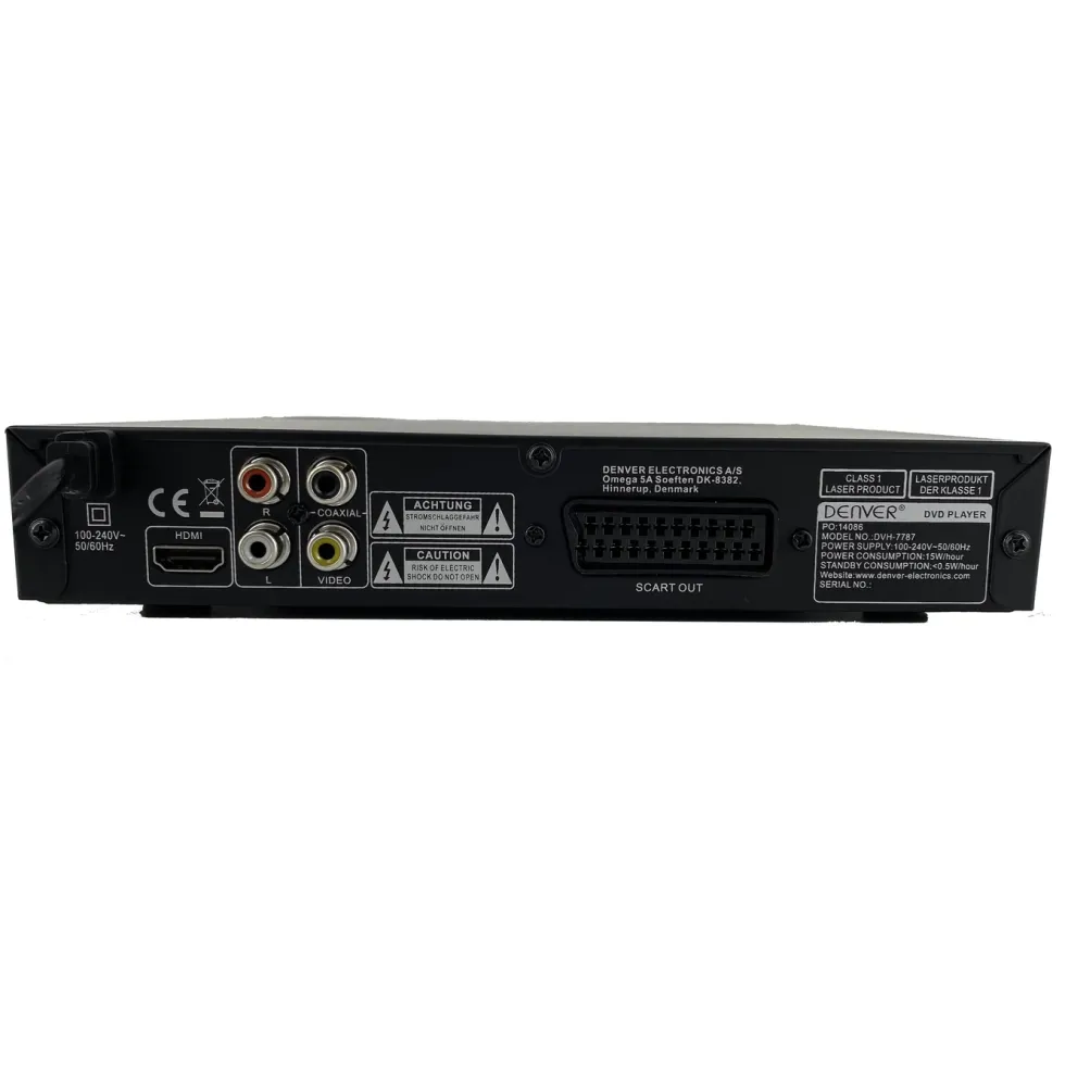 Denver DVD-spiller med SCART og HDMI